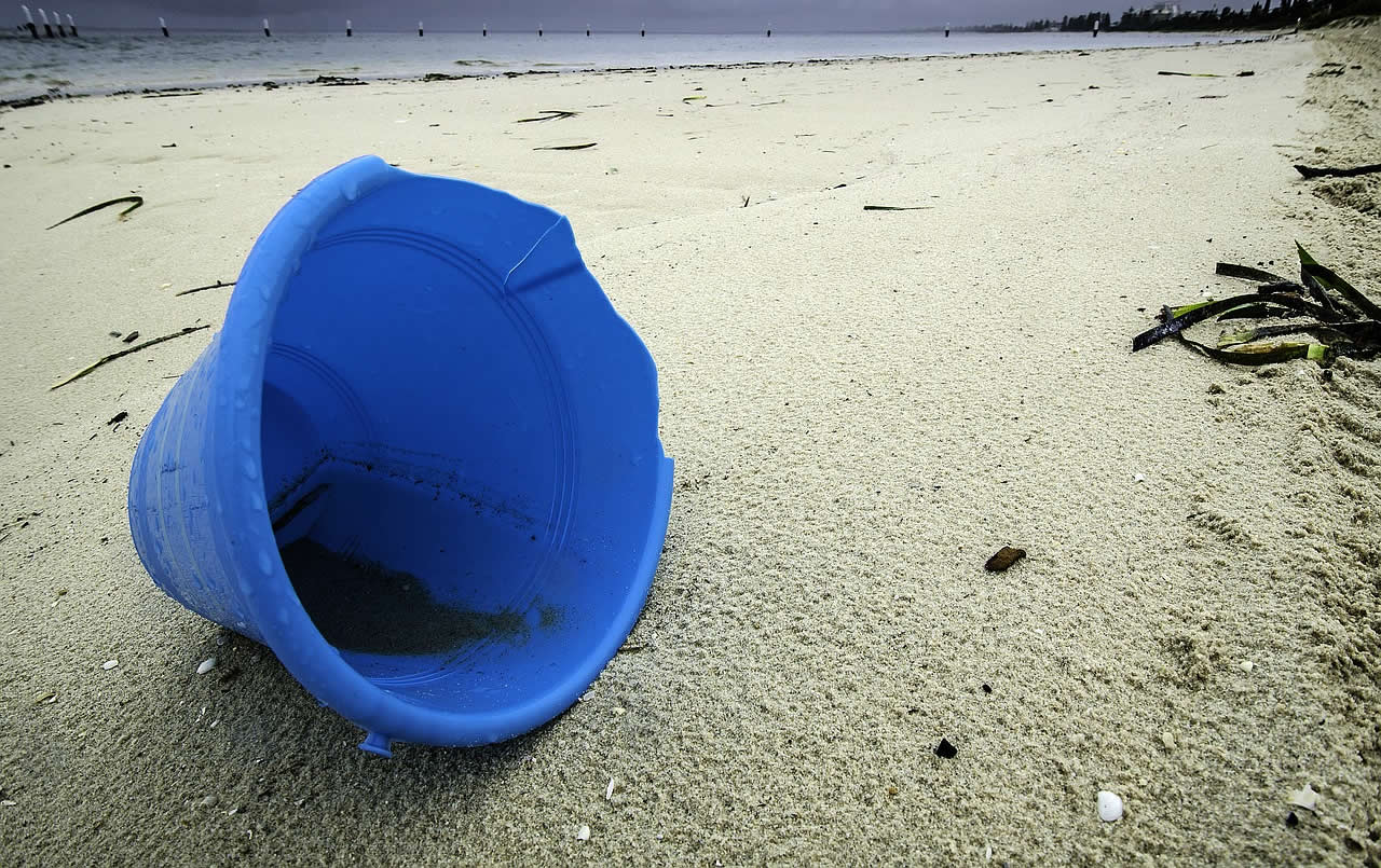 Plastic rubbish pollution